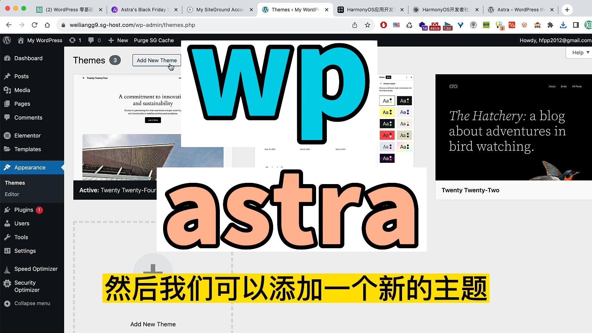 WordPress 零基础真实案例建站技术和接单视频教程 08 astra 主题介绍与使用