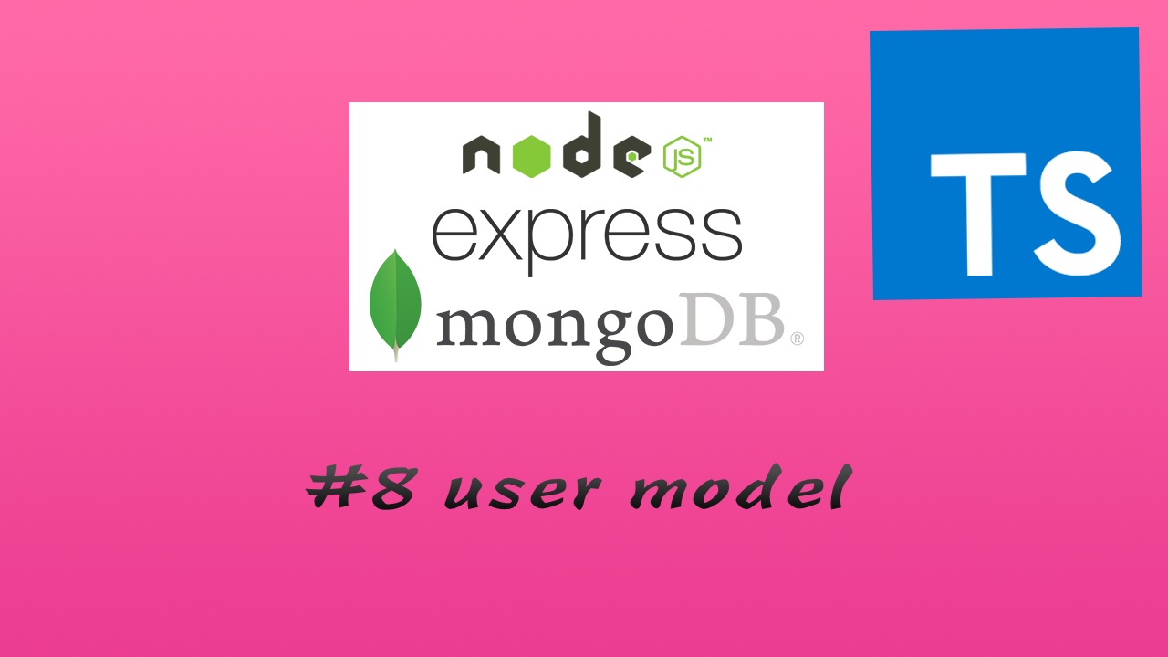 TypesScript + Node.js + Express + Mongoose 实现 RESTful API 实战视频教程 #8 实现 User Model
