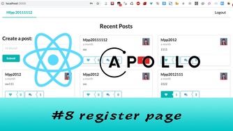 GraphQL + React Apollo + React Hook 大型项目实战 #8 注册页面