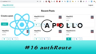 GraphQL + React Apollo + React Hook 大型项目实战 #16 自制 authRoute 保护路由