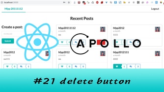 GraphQL + React Apollo + React Hook 大型项目实战 #21 删除 Post 按钮